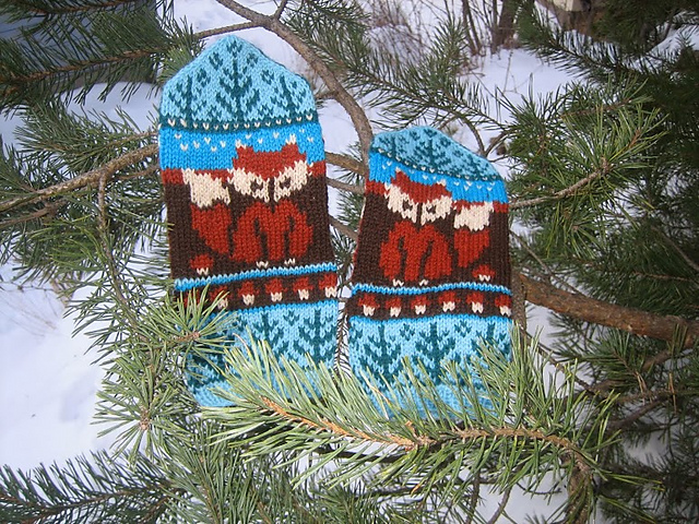 Foxes Mittens