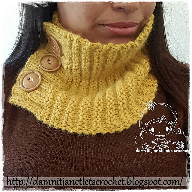 Marigold Buttoned Cowl