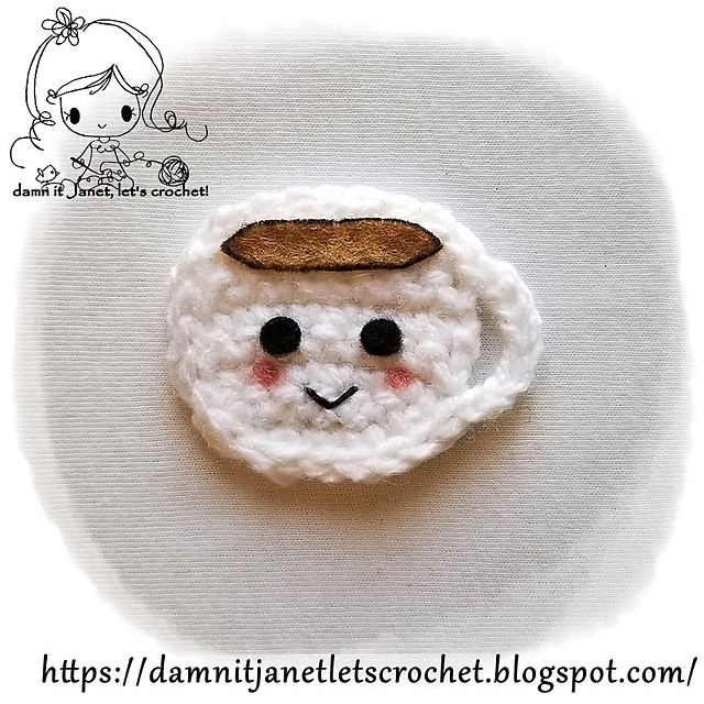 Caffe Latte Cup Applique