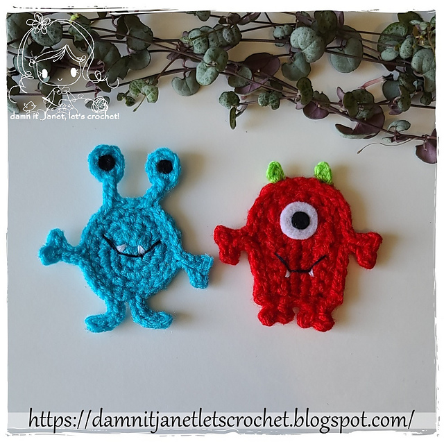 Ravelry: Monster Applique pattern by Janet Carrillo
