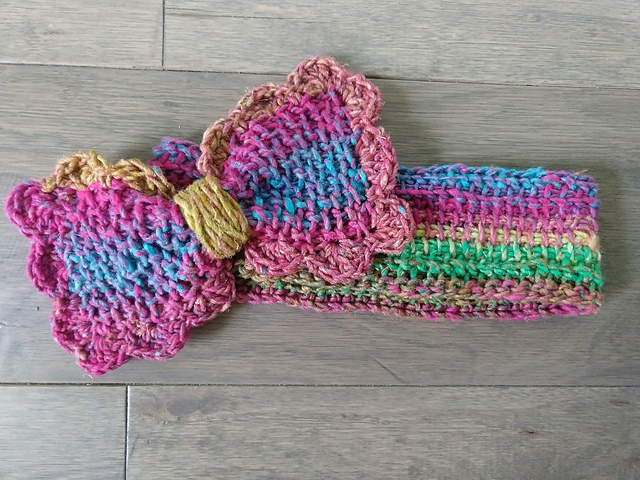Tunisian Ear Warmer and Bow