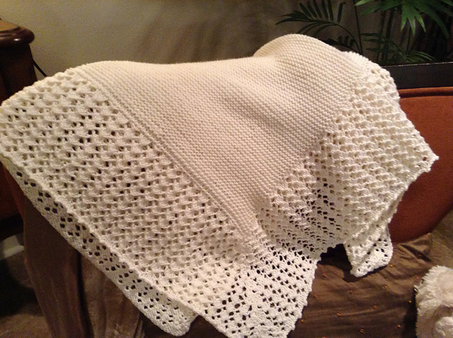Delicately Patterned Lace Shawl