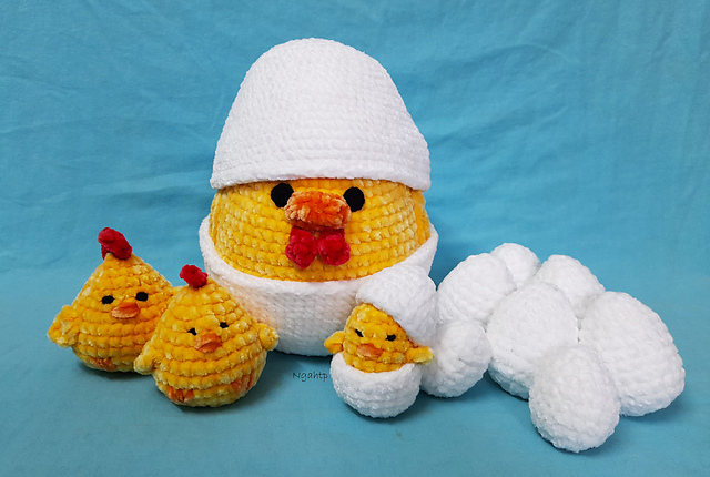 Chicken in eggshell