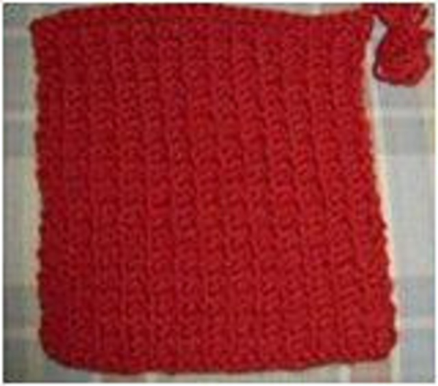 Two stitch rib square