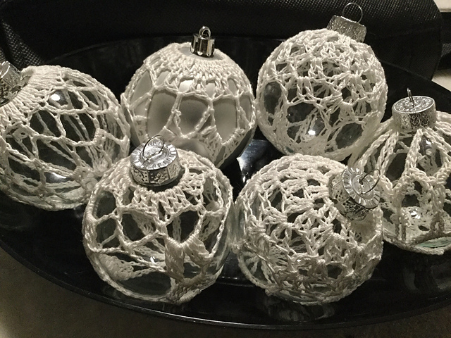 Lace Covered Ornaments