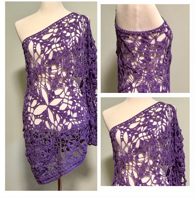 Hi-Lo Bare Shoulder Shawl-Top