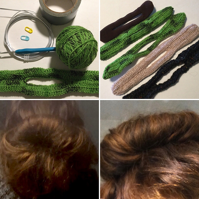 Wired bun maker & heatless curls hair wrap