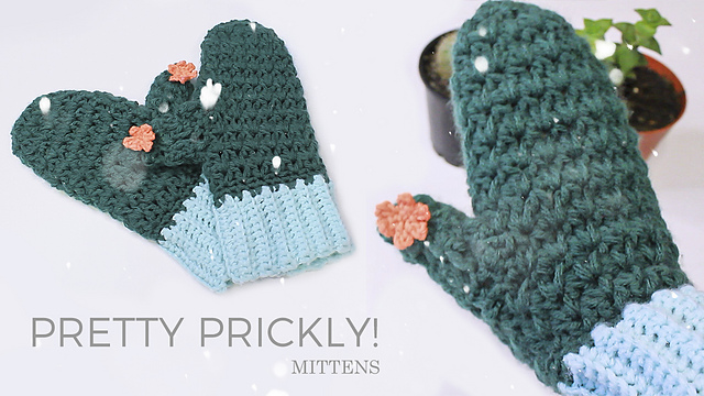 Pretty Prickly! Mittens