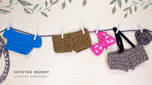 Hipster Bunny Crochet Wardrobe