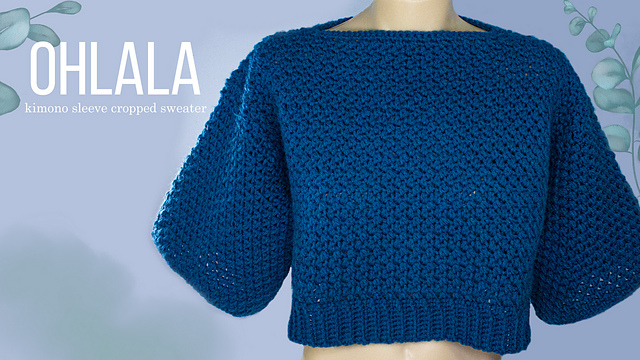 OhLaLa Kimono Sleeve Cropped Sweater