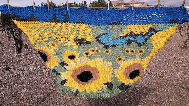 MRY Zonnebloemenshawl