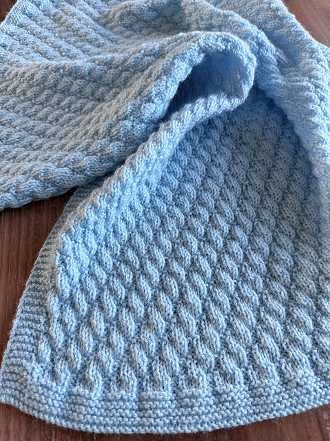Mock Cable Baby Blanket