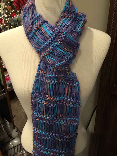 Triple Drop Stitch Scarf