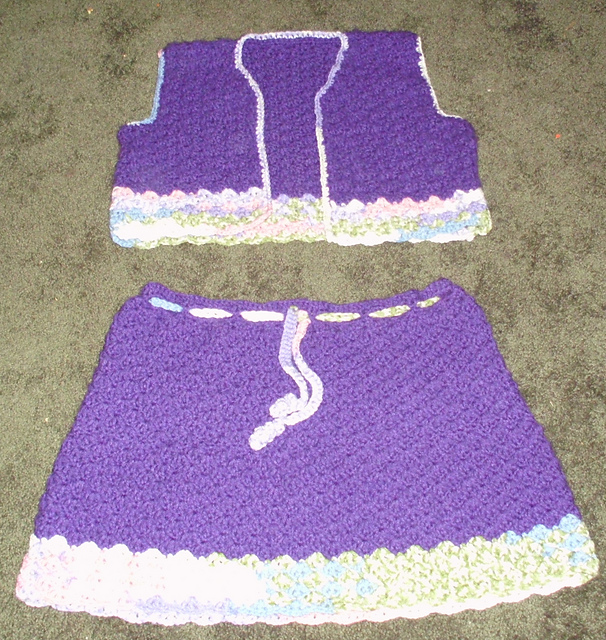 Deep Purple 2 Pc Skirt Set