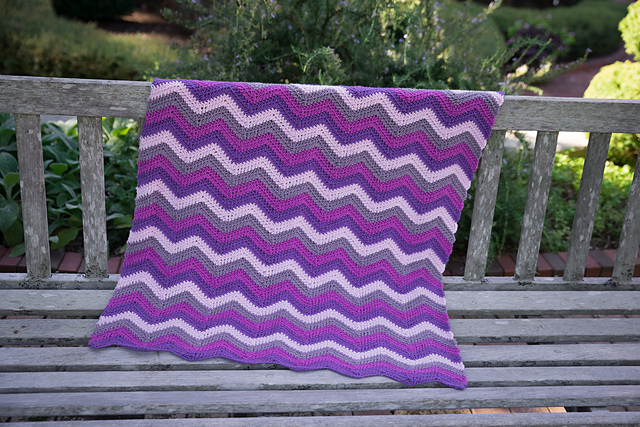 Happy Herringbone Chevron Blanket