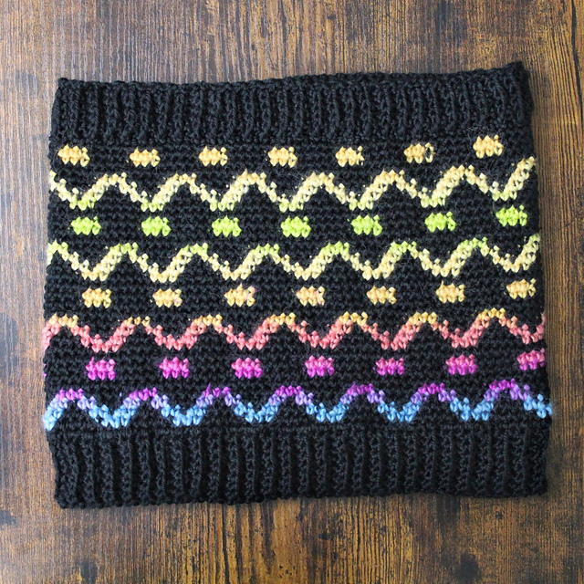 Camden Fair Isle Crochet Cowl