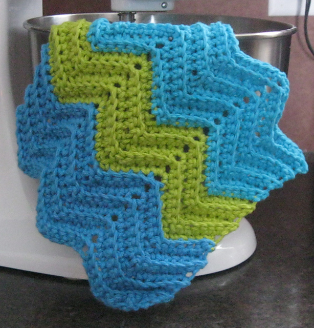 Ribbed Chevron Dishcloth