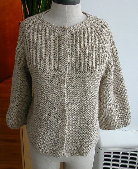 Yoked Brioche Cardigan