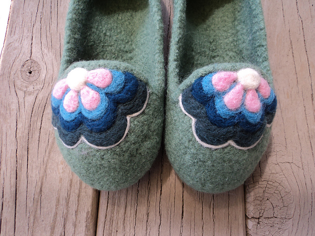 Slip On Felted Slippers for Women
