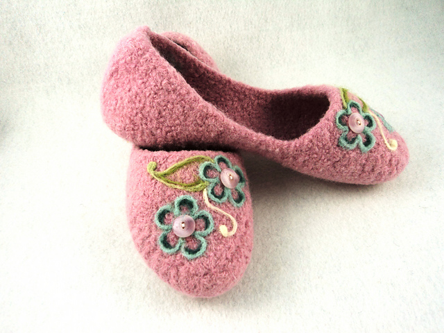 Ladies Felted House Slippers