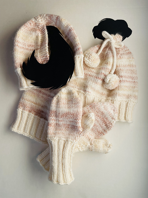 Ponytail & Bun Hat Knit Set