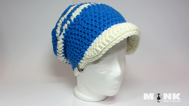 Schirm für Beanie häkeln
