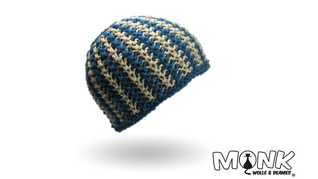 Beanie im kleinen Dreiecksmuster