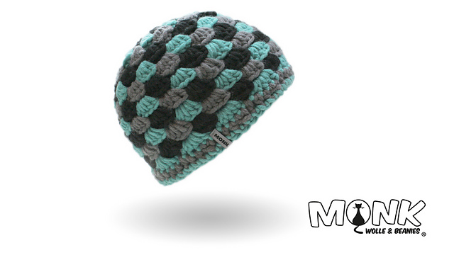 Beanie im Muschelmuster