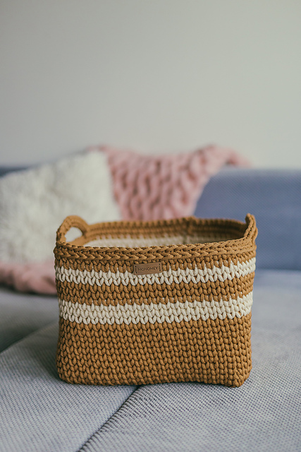 Cozy Striped Basket