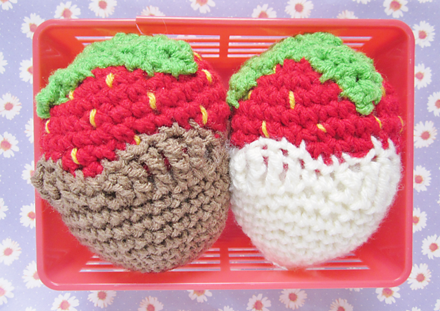 Chocolate Dipped Strawberry Dog Toy