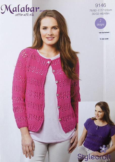 9146 Eyelet Tee and Cardigan