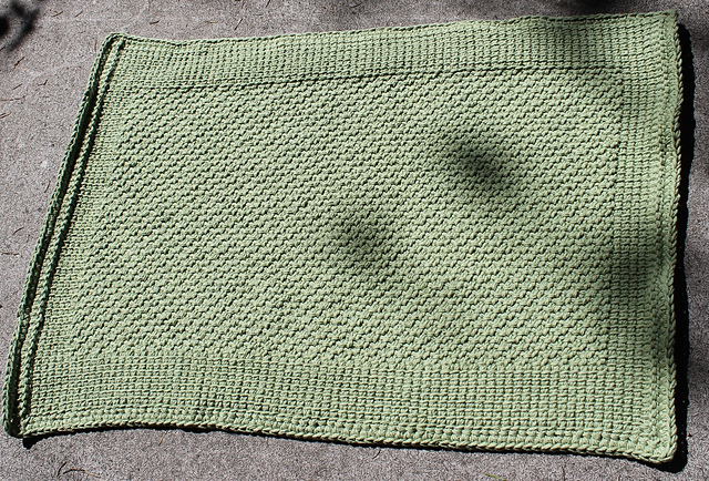 Simple Tunisian Bath Mat