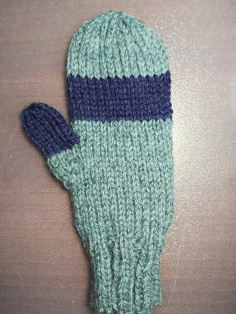 Color Block Woolen Mittens