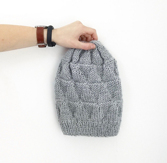 Textured Triangles Beanie