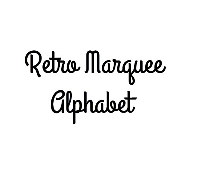 Retro Marquee Alphabet Chart