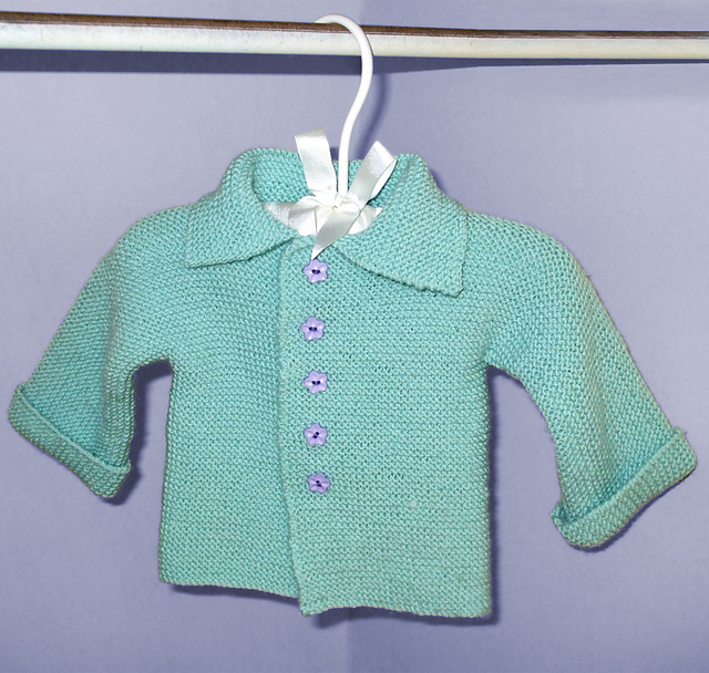 Garter Stitch Baby Jacket & Hat #36153