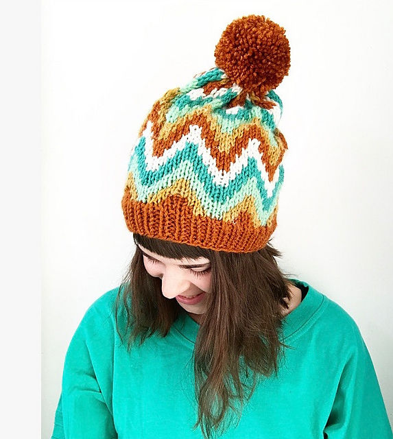 Micro Chevron Beanie