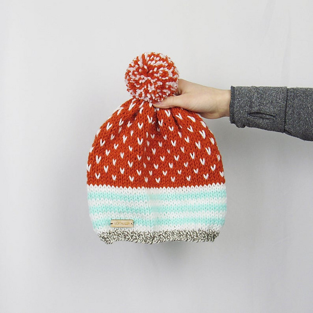 Stripes and Dots Beanie