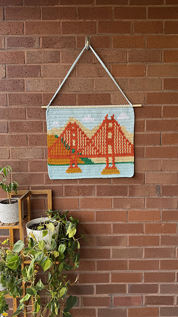 Ravelry: Golden Gate Bridge Wall Hanging pattern by MossGirlCrochet