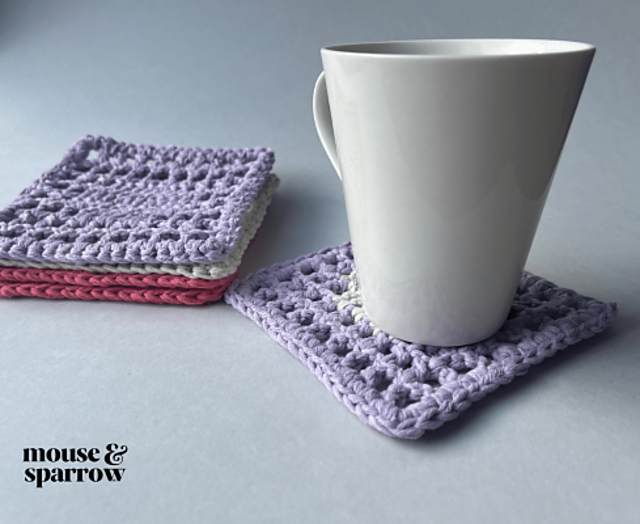Relax and Dine Crochet Coaster