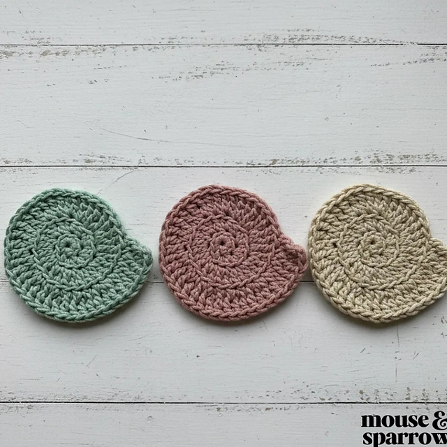 Shell Shaped Crochet Coaster