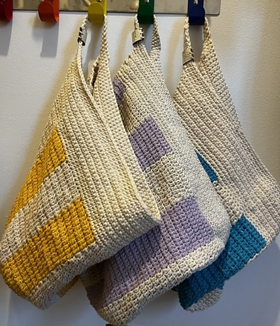 Striped Storage Hanging Basket