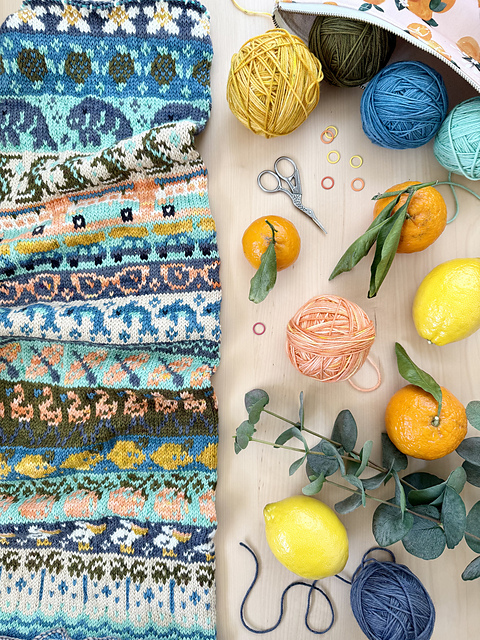 Tropical Doodle (Infinity Cowl)