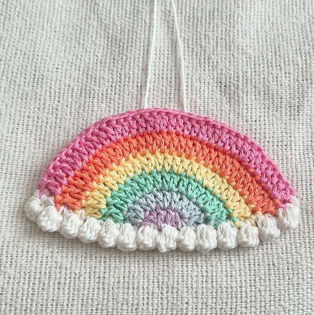 Rainbow & Clouds Wall Hanging
