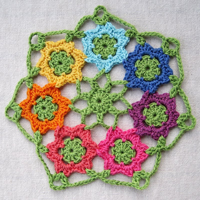 April Garden Motif & Doily