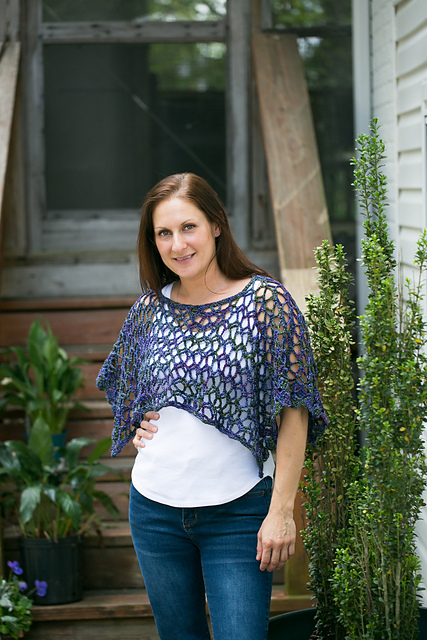 Night Garden Poncho