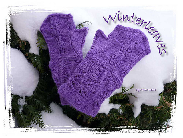 Stulpen "Winterleaves"