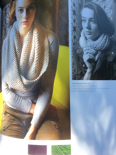 Two stranded moss cowl