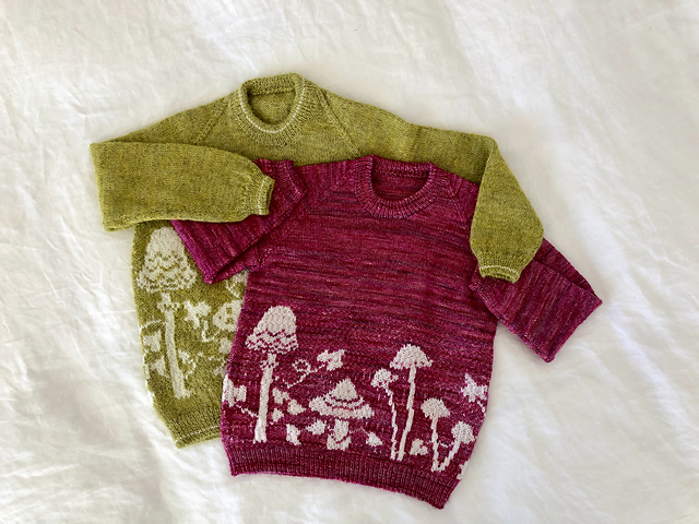 Ravelry: Toadstool Time Sweater pattern by Mrs Rose Designs