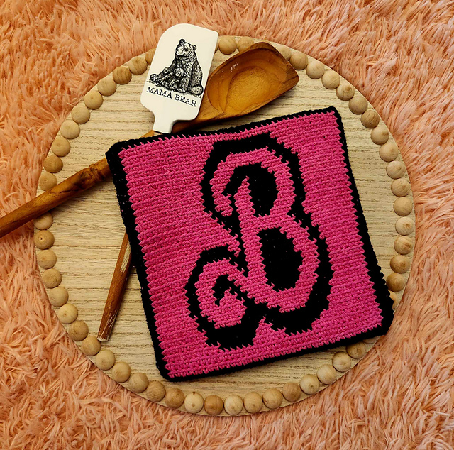 Checkered Barbie Potholder